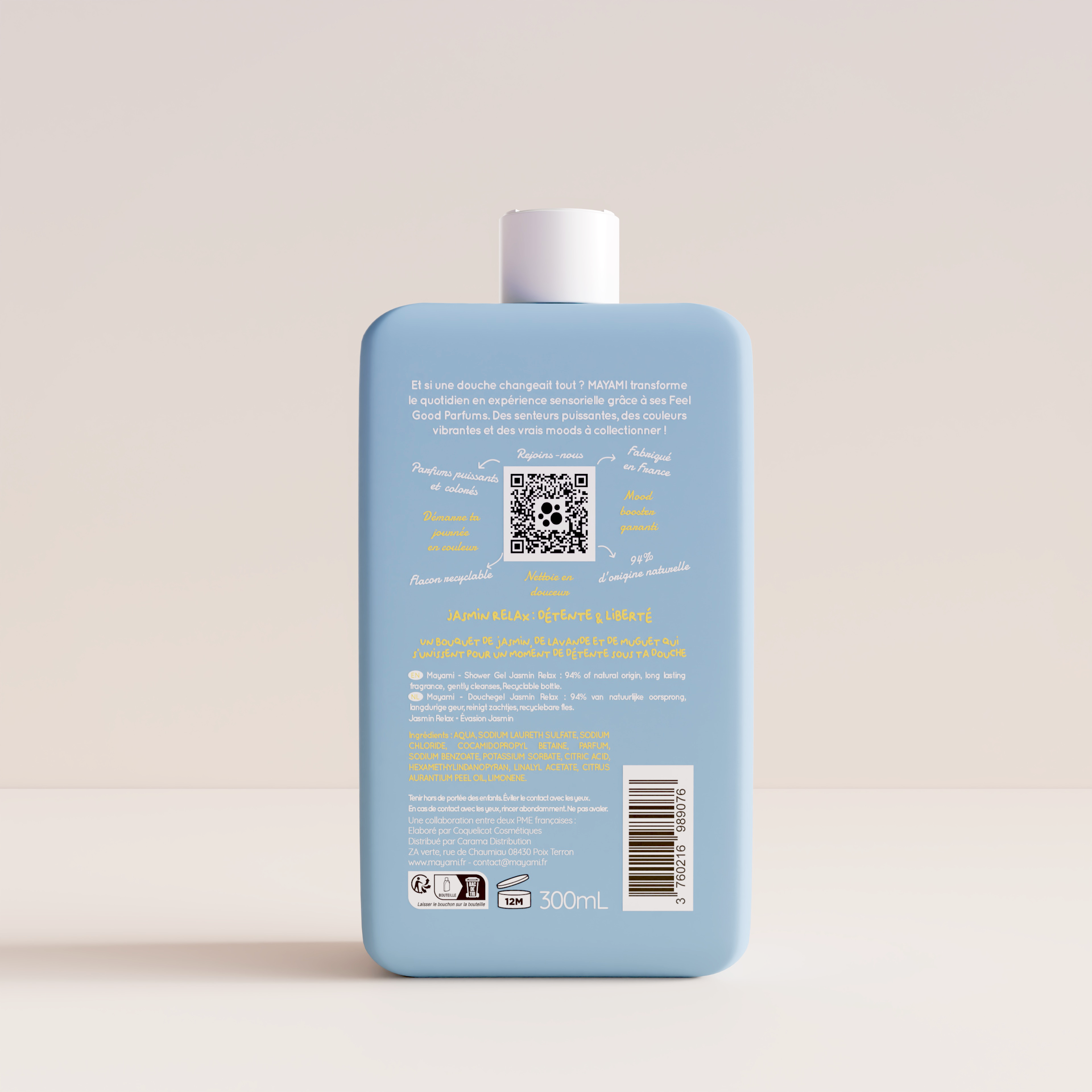 Gel douche parfum JASMIN RELAX 300 ml