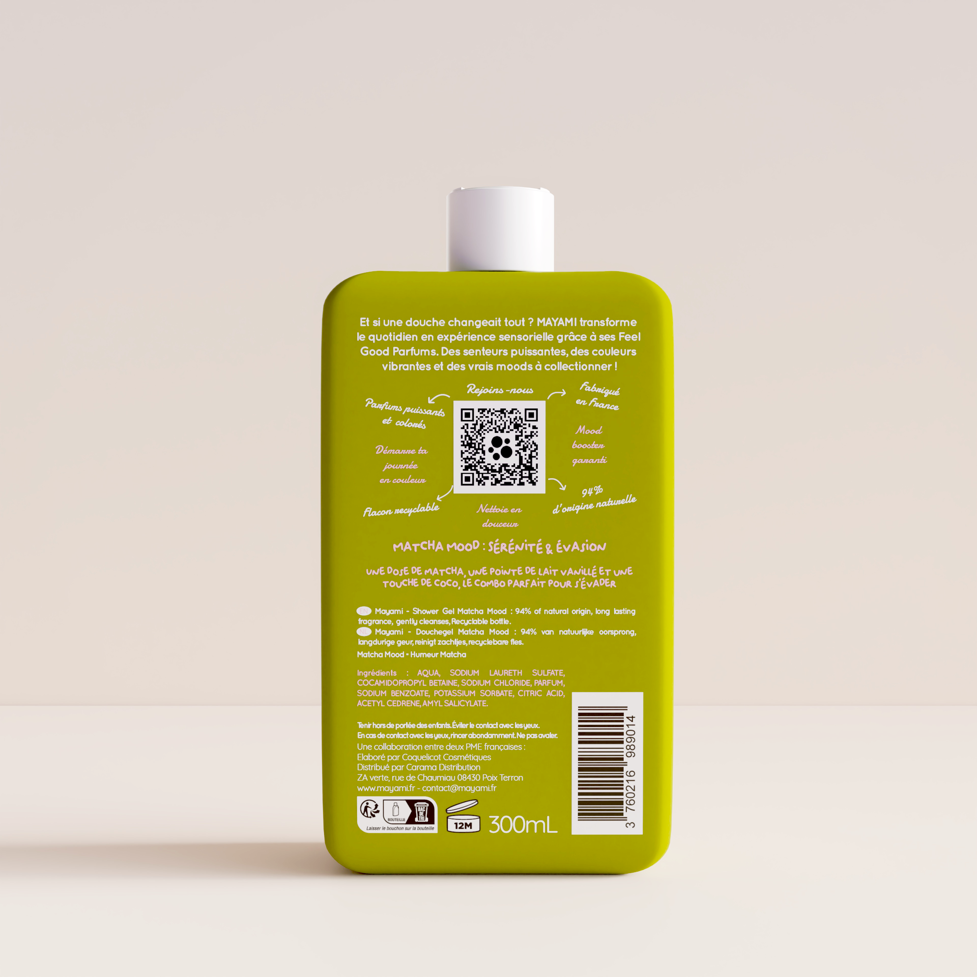 Gel douche parfum MATCHA MOOD 300 ml
