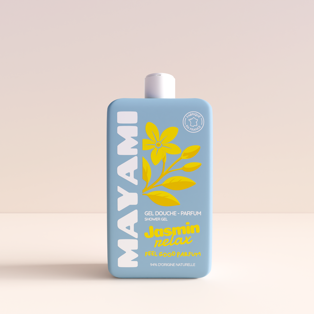 Gel douche parfumé Jasmin Relax Mayami - Bouteille 300ml bleu océan