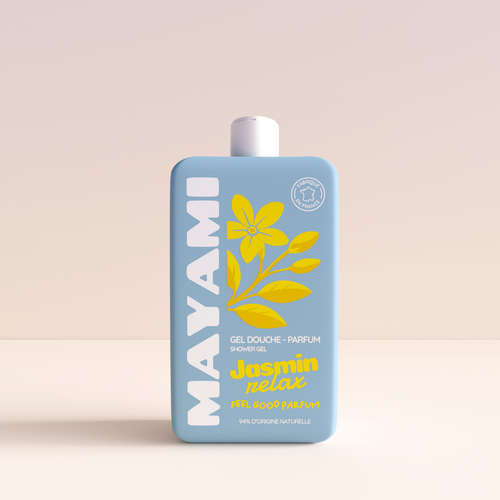 Gel douche parfumé Jasmin Relax Mayami - Bouteille 300ml bleu océan