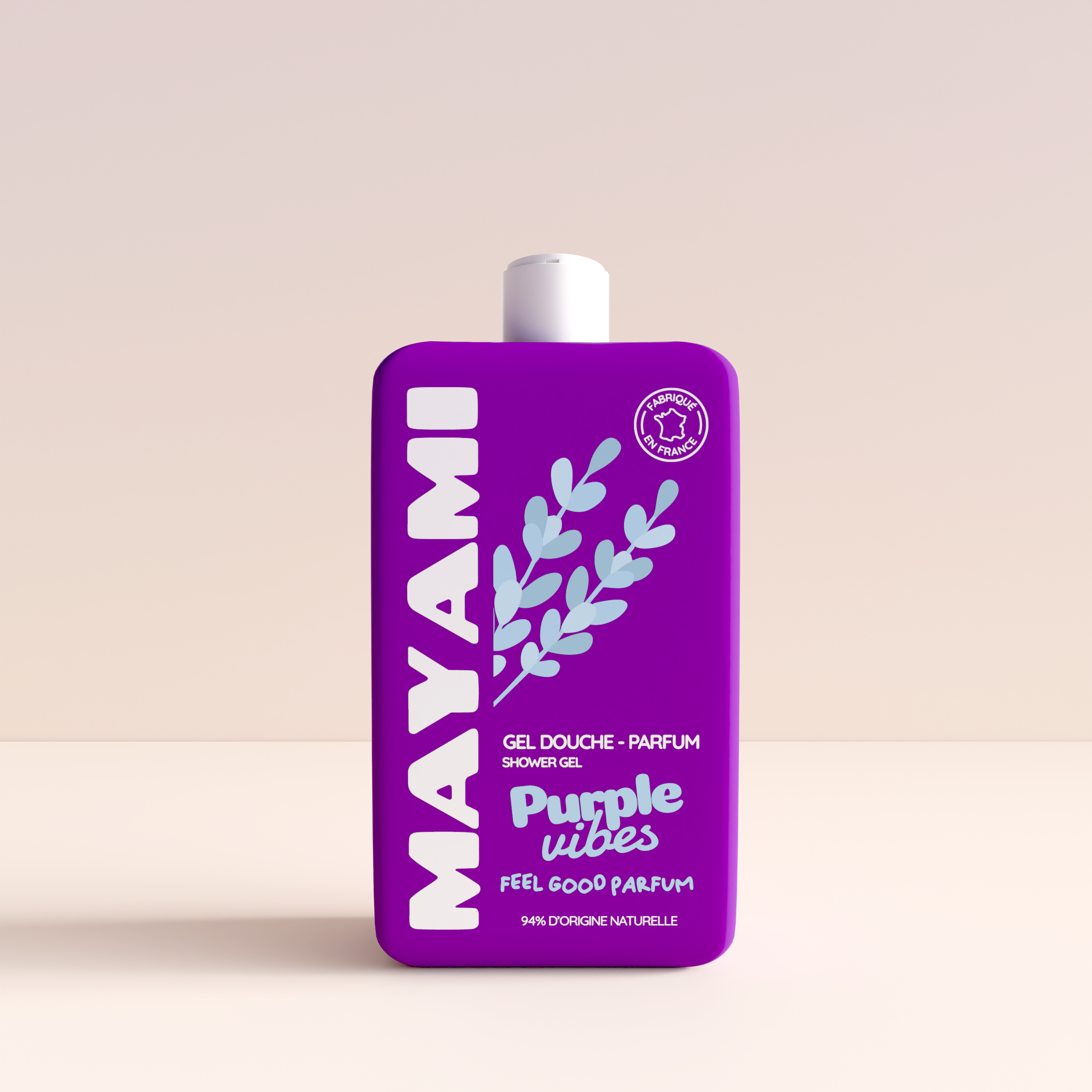 Gel douche parfumé Purple Vibes Mayami - Bouteille 300ml violet mystérieux