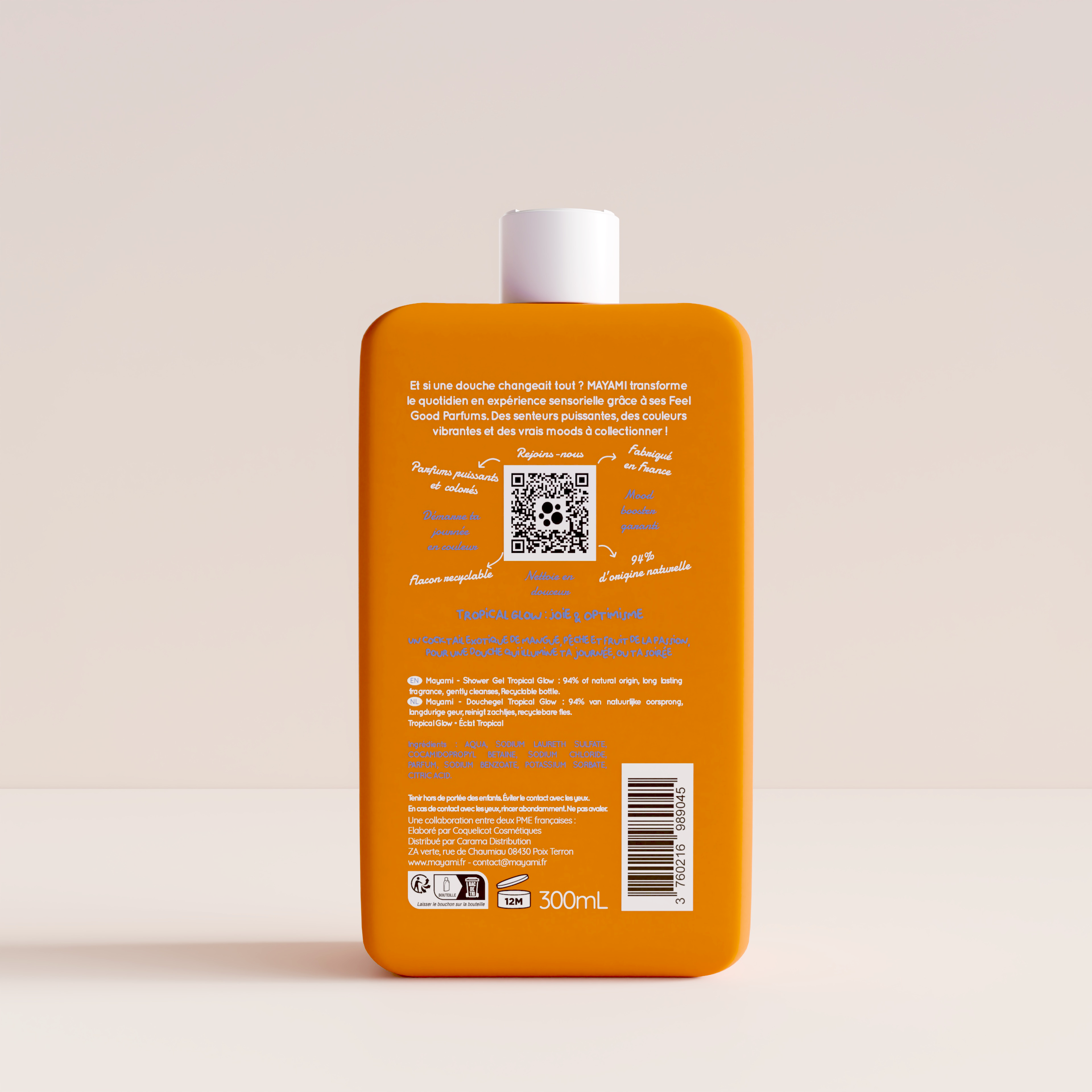 Gel douche parfum TROPICAL GLOW 300 ml